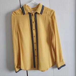 Maeve Yellow Polka Dot Top